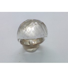 Zilver dames ring met echte steen Berg kristal - 3098560