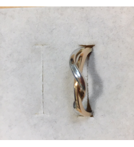 Goud dames ring wit/roze slag mt. 17¥ - 3103133