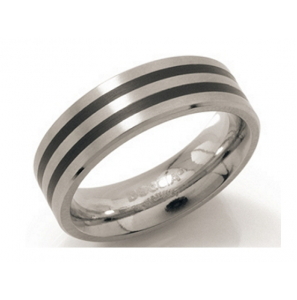 Boccia ring 0101-1767 met koud email zwart - 3100528