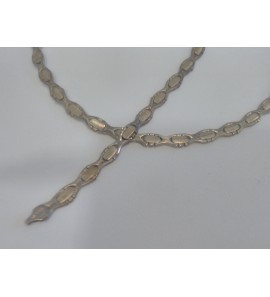 Zilver set collier+armband glans/mat - 3097723