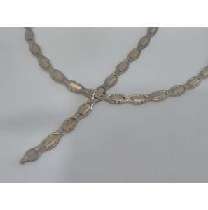 Zilver set collier+armband glans/mat - 3097723