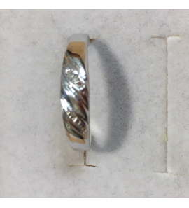 Goud wit dames ring met diam. 0.005 crt - 3097731