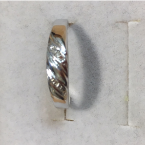 Goud wit dames ring met diam. 0.005 crt - 3097731