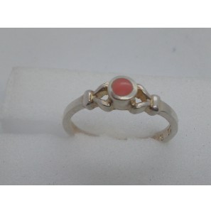 Zilver kinderring met bloedkoraam - 3100253