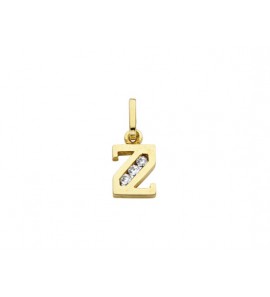 Goud letterhanger met zirkonia Z - 2090022