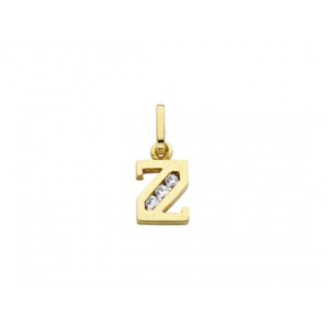 Goud letterhanger met zirkonia Z - 2090022