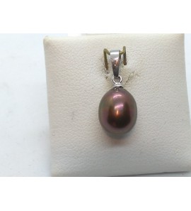 Zilver hanger ZW parel zwart - 3099217