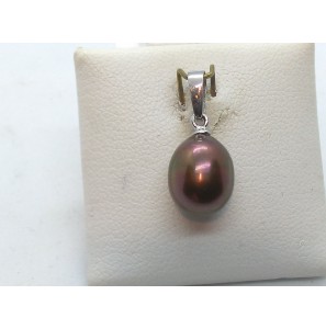 Zilver hanger ZW parel zwart - 3099217