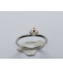 Zilver aanschuif ring met zirkonia mt. 17 - 3019980