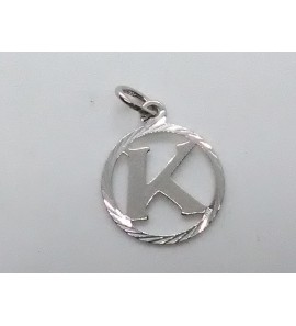 Zilver letterhanger in rand 12.5 mm K - 16428