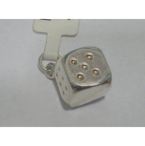 Zilver bedel dobbelsteen - 3013559