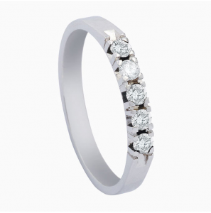 Eclat allince ring 5x0.045 crt H-SI wit - 3103597