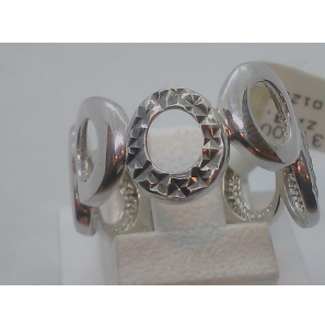 Zilver damesring RH/RU fantasie ovalen - 3110052
