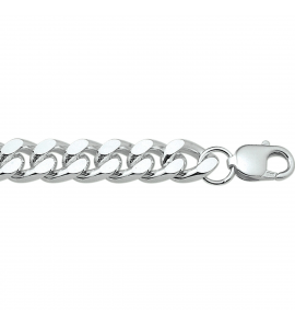 Zilver collier gourmet 9 mm oxide 55 cm - 3110377