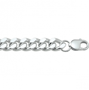 Zilver collier gourmet 9 mm oxide 55 cm - 3110377