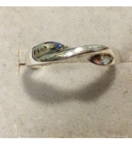Zilver tienerring slag glans - 3110407