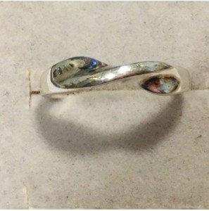 Zilver tienerring slag glans - 3110407