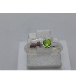 Zilver kinderring met kleur steen groen - 3110410