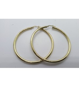 Zilver geel verguld creolen R3 56 mm - 3110504
