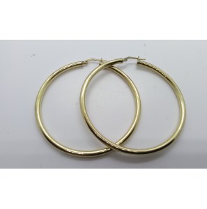Zilver geel verguld creolen R3 56 mm - 3110504