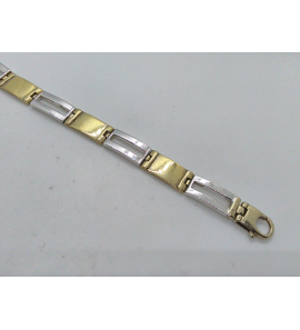 Zilver RH verguld armband fantasie 22 cm - 3111079