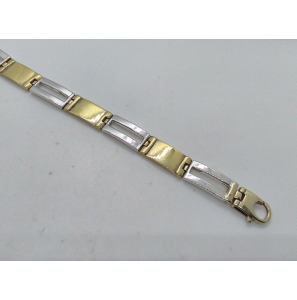 Zilver RH verguld armband fantasie 22 cm - 3111079