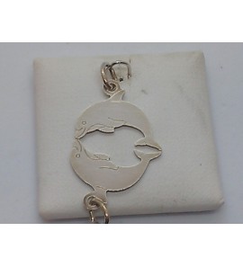 Zilver bedel dolfijn(en) breekbaar - 3111126