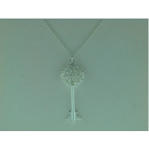 Zilver collier  met hanger sleutel - 3111532
