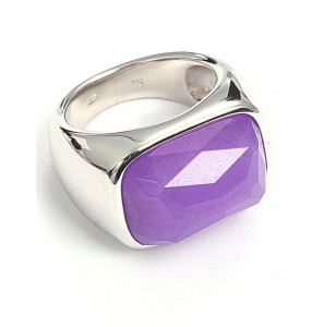 ZINZI zilver ring lavendel mt.54 - 3111614