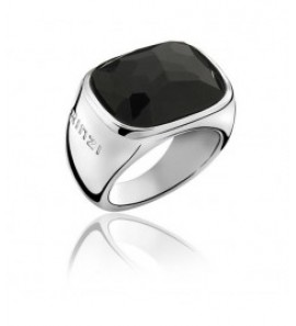 ZINZI zilver ring zwart mt.54 - 3111681