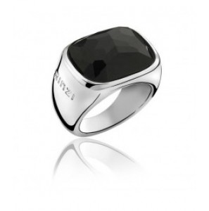 ZINZI zilver ring zwart mt.54 - 3111681