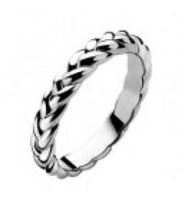 ZINZI zilver ring gevlochten mt.54 - 3111726