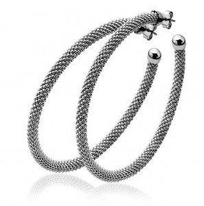 ZINZI zilver steekcreolen 58 mm 4mm - 3112005