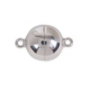 Zilver magneet sluiting bol 14 mm RH - 3112077