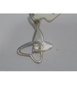 Zilver hanger vlinder met zirkonia - 3112244