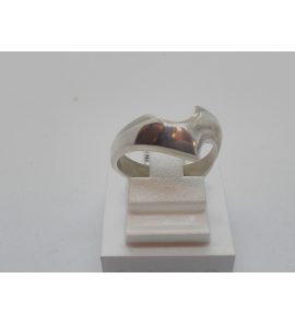 Zilver dames ring mat/glans - 3112413