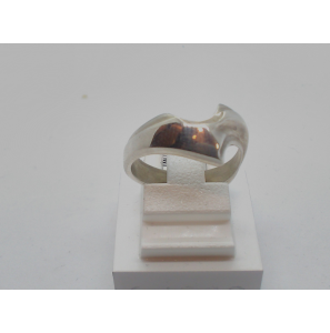Zilver dames ring mat/glans - 3112413