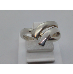 Zilver dames ring mat/glans - 3112415