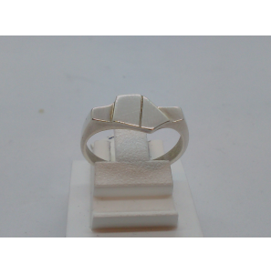 Zilver dames ring mat/glans - 3112416
