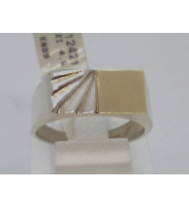 Zilver heren ring met 14k goud - 3112421