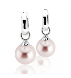 ZINZI zlv. creoolhangers parel roze 10 mm - 3112678