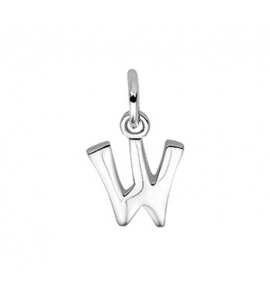 Zilver hanger letter blok W - 3114609