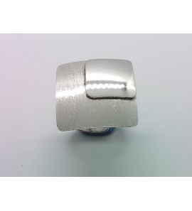 Zilver RH dames ring met VK mat/glans mt 17¾ - 3114518