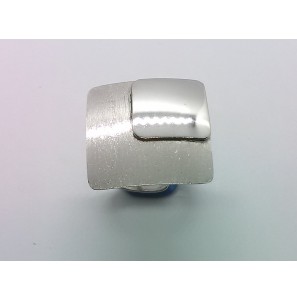 Zilver RH dames ring met VK mat/glans mt 17¾ - 3114518