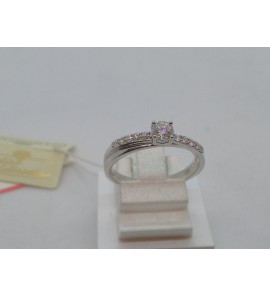 Diamonde ring witgoud met briljant 0.40 crt. mt. 55 - 3114254