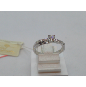 Diamonde ring witgoud met briljant 0.40 crt. mt. 55 - 3114254