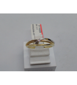 Gouden bicolor ring met zirkonia 57 - 3114229