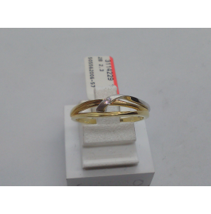 Gouden bicolor ring met zirkonia 57 - 3114229