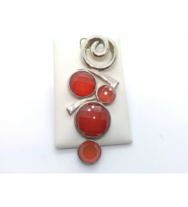 Zilver hanger tros met carneool - 3113017