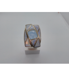 Zilver dames ring met lapis en topaas - 3113032